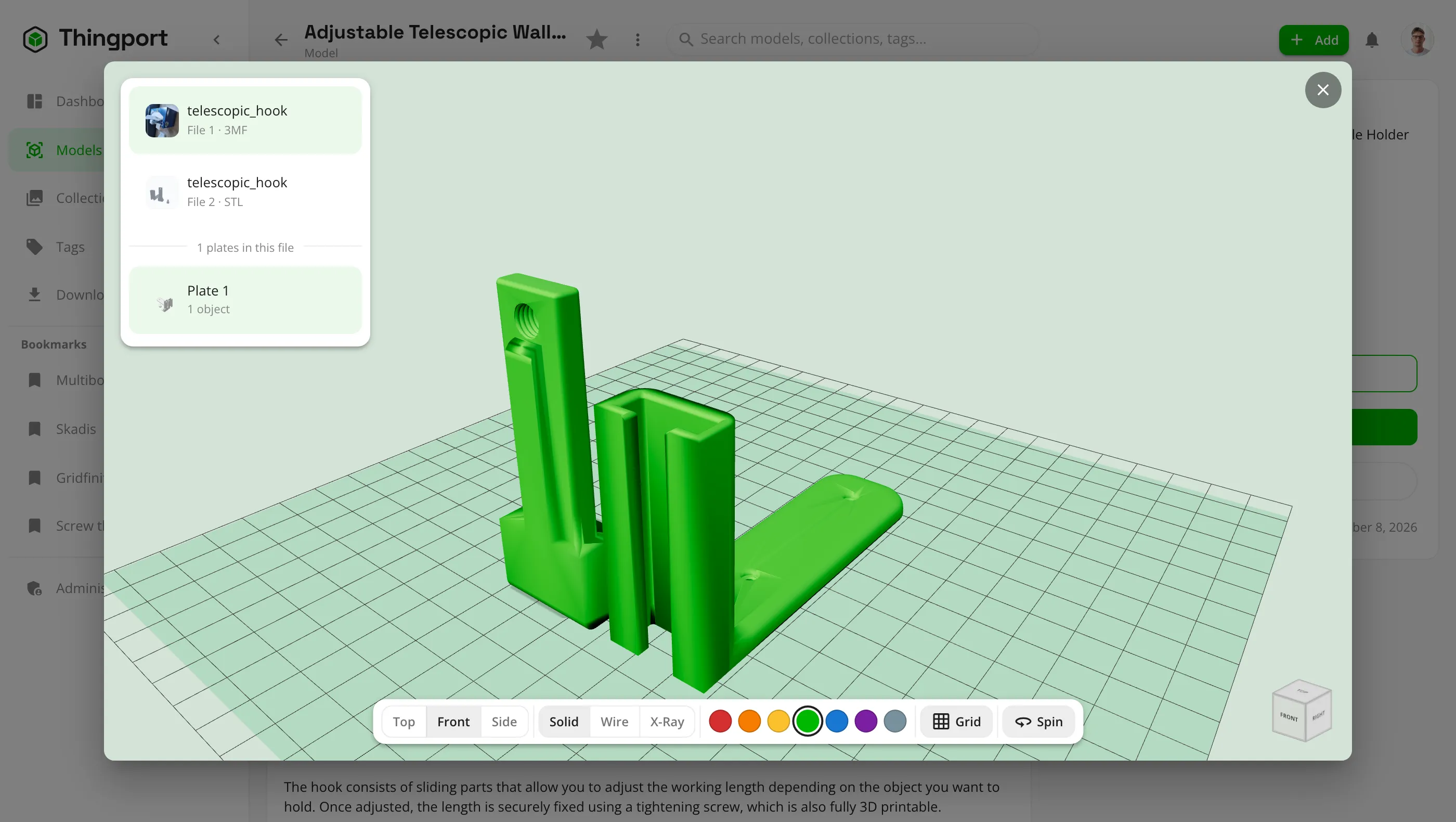 Inspect models in 3D